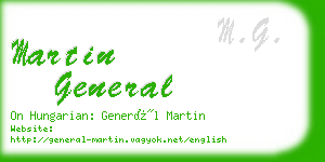 martin general business card